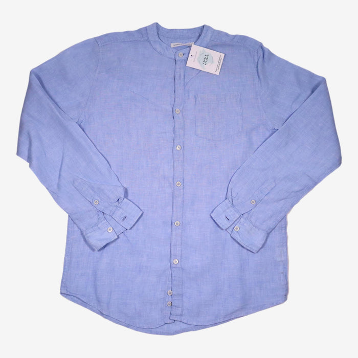 MONOPRIX 14 ans chemise lin bleu