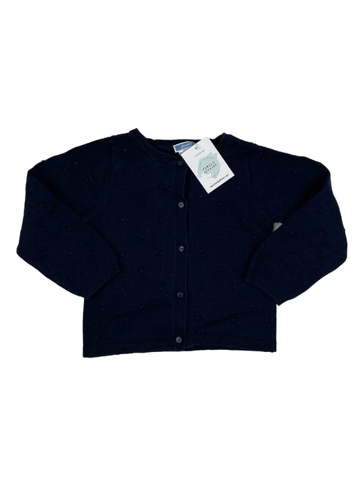 JACADI 4 ans Gilet bleu marine petits pop corn