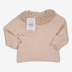 LOUIS LOUISE 6m pull écru col or