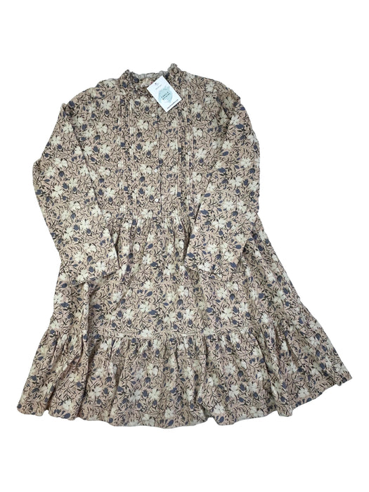 BONPOINT 14 ans robe beige motif fleurs