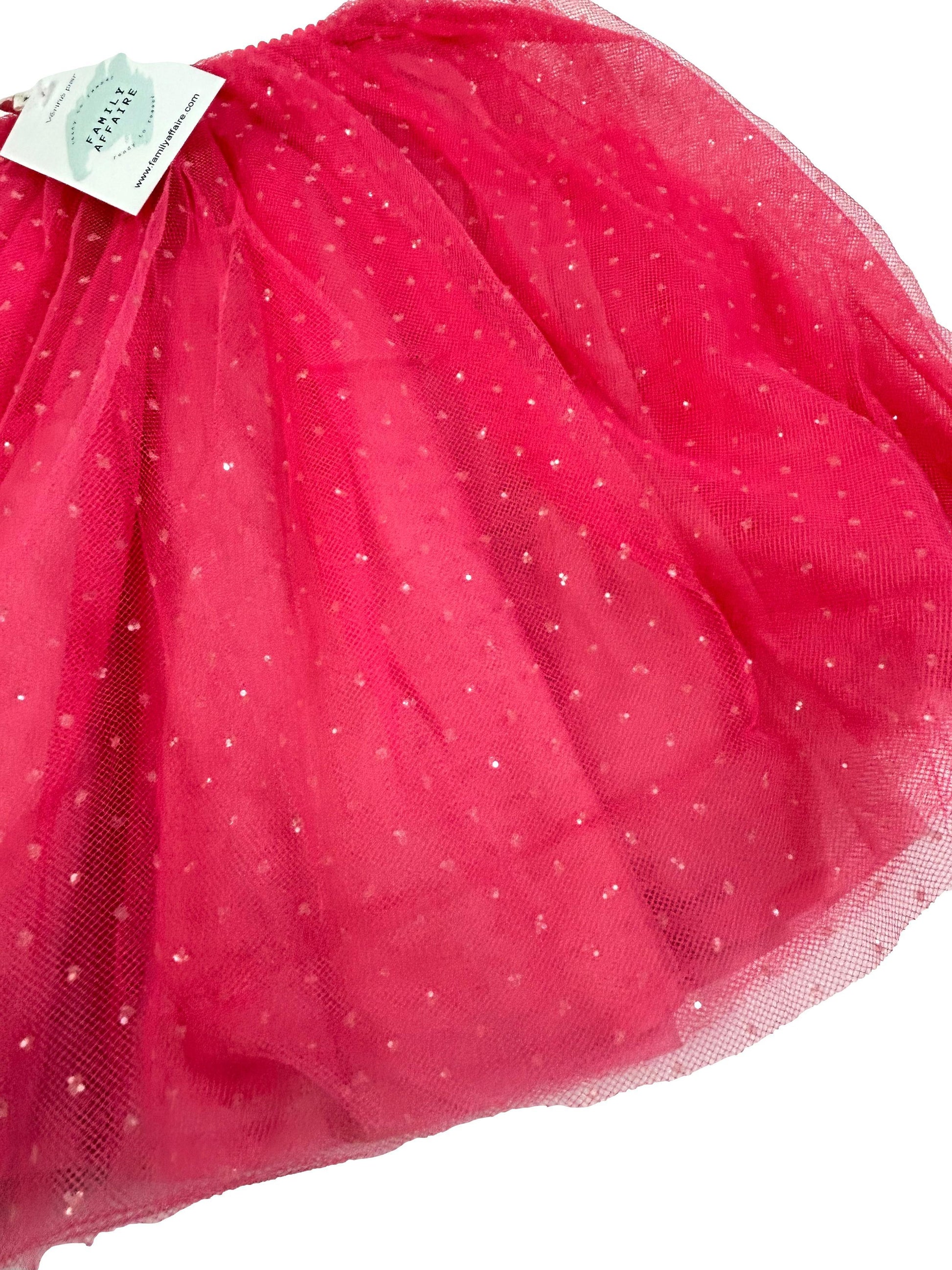 BONPOINT 12 ans jupe rose en tulle sequins