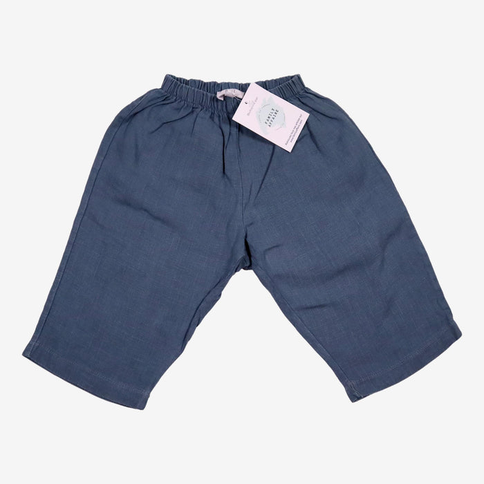 LINA & CIE 6 mois pantalon bleu en lin