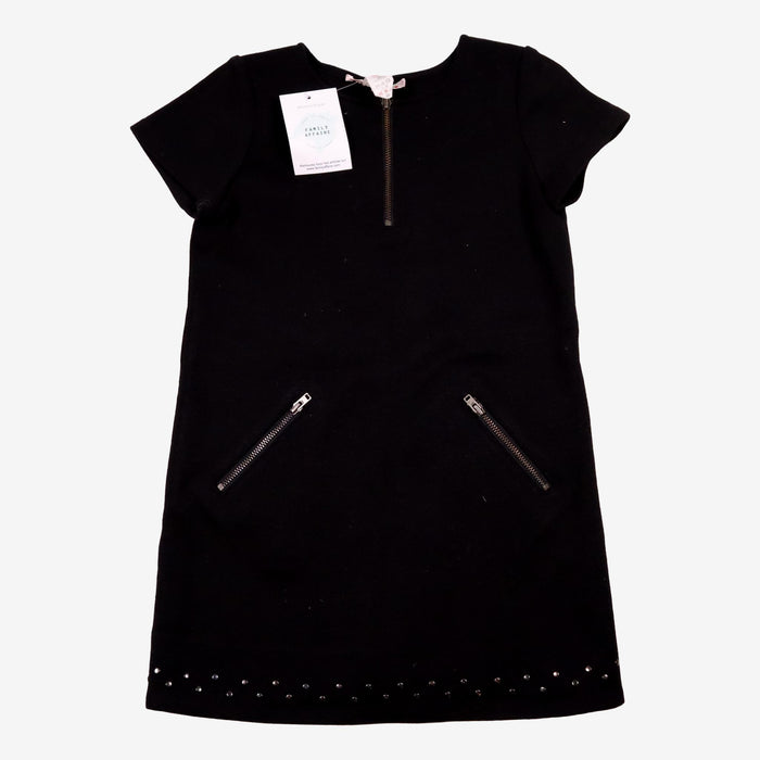 BONPOINT 8 ans robe noire à clous laine