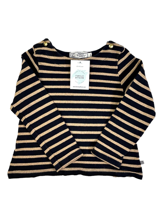 PETIT BATEAU 5 ans sweat marinière dorée