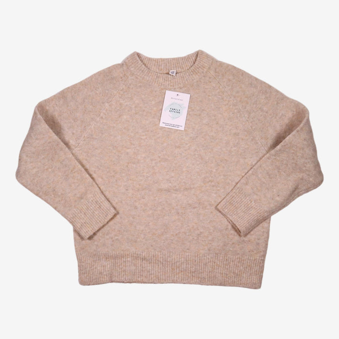 UNIQLO 8 ans pull beige col rond