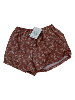 TOCOTO 10 ans Short de bain marron feuillue