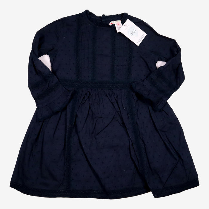 BONPOINT 4 ans Robe bleu marine dentelle