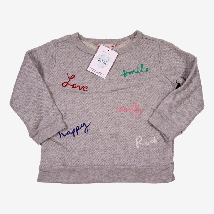 BONPOINT 4 ans sweat gris love smile