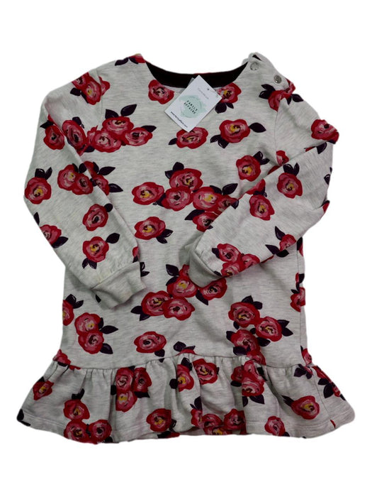 PETIT BATEAU 8 ans Robe grise fleurs roses