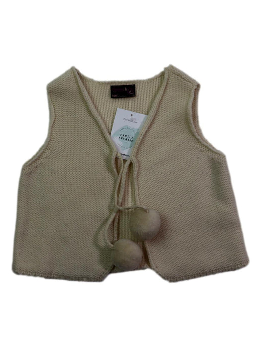 DPAM 6 ans Gilet point mousse crème pompom