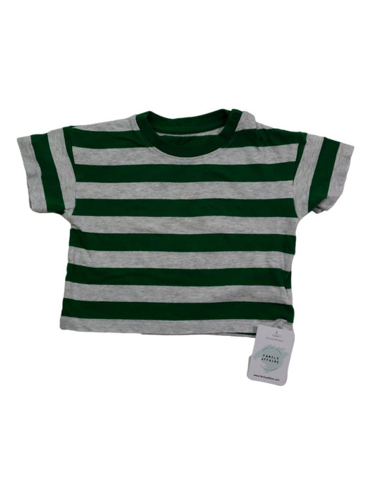 UNIQLO 12/18 mois T-shirt rayé vert et gris