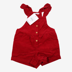 BOUT'CHOU 12 mois salopette short rouge velours