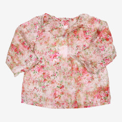 BONPOINT 6 mois blouse a fleur rose