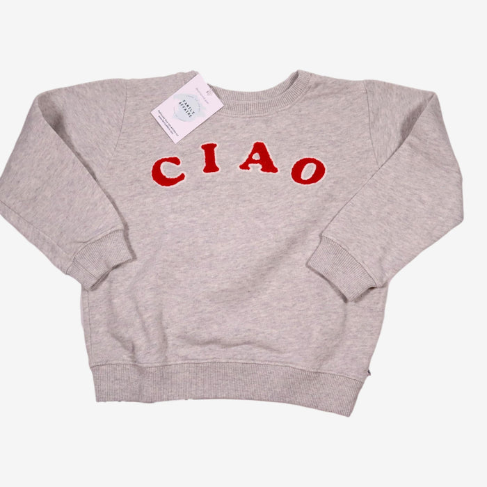 BONTON 6 ans sweat gris "ciao"