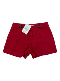 ZARA 7 abs short rouge détail gros boutons