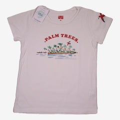 BONTON 8 ans t-shirt blanc plage