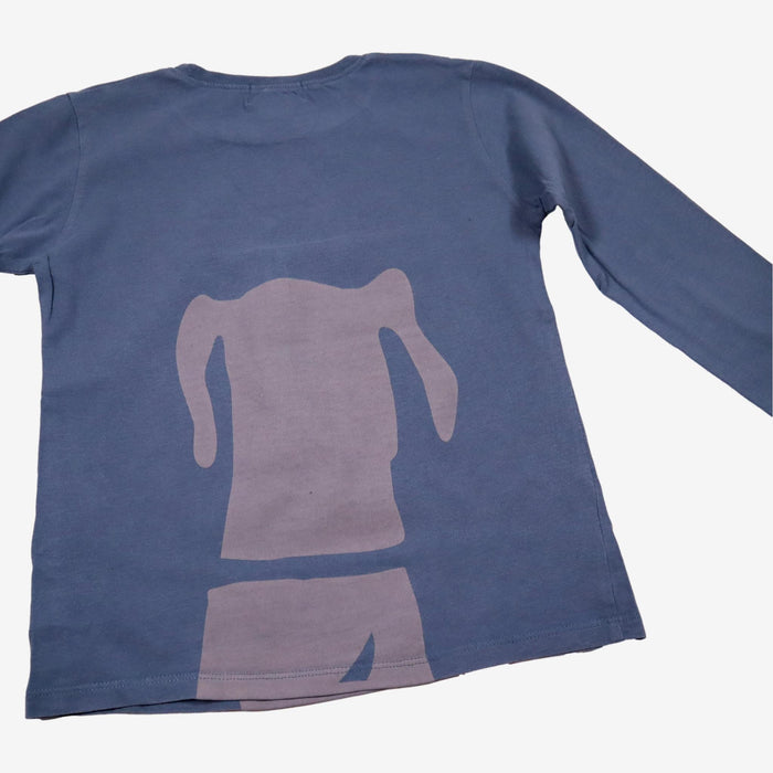 ARSENE ET LES PIPELETTES 6 ans t-shirt bleu avec un chien