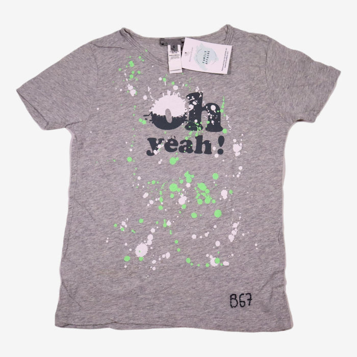 BONPOINT 6 ans t-shirt gris tache de peinture