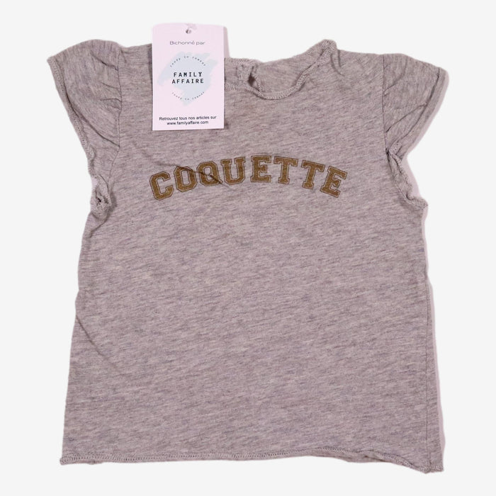 LOUIS LOUISE 12 mois t shirt gris "coquette"