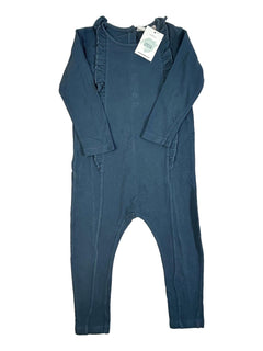 ZARA 3/4 ans combinaison bleue souple coton