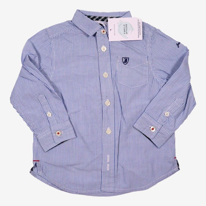 JACADI 2 ans chemise rayée bleue