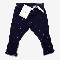 PETIT BATEAU 3 mois legging bleu marine encre