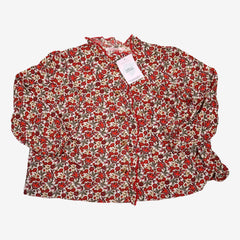 MONOPRIX 6 ans blouse fleurie rouge