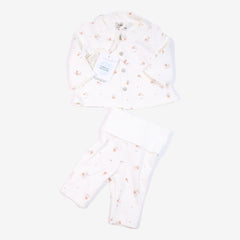 NATALYS 1 mois Ensemble Pyjama col rond motifs fleurs