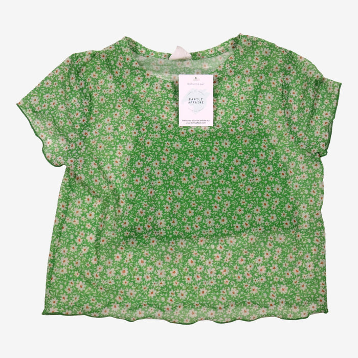 ZARA 14 ans tee shirt et débardeur vert et fleurs