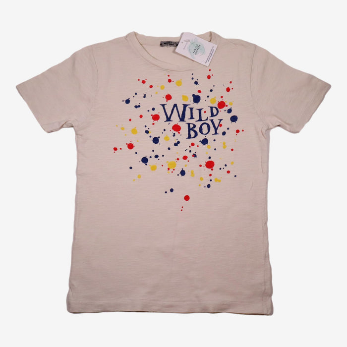 BONPOINT 12 ans tee shirt crème wild boy