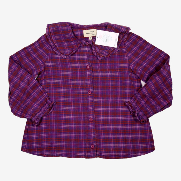 FRANGIN FRANGINE 8 ans blouse violette carreaux