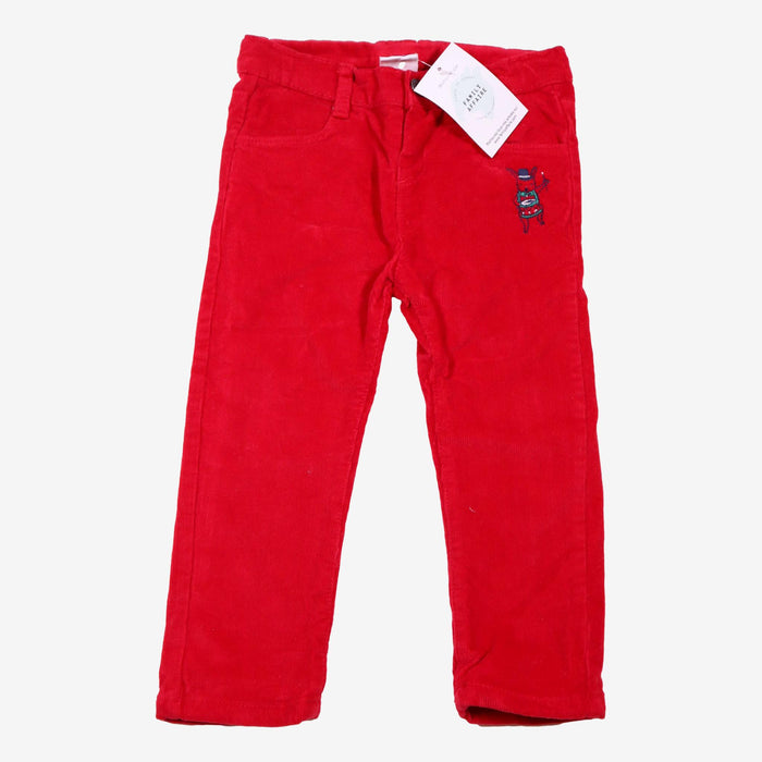 LA COMPAGNIE DES PETITS 2 ans Pantalon rouge en velours