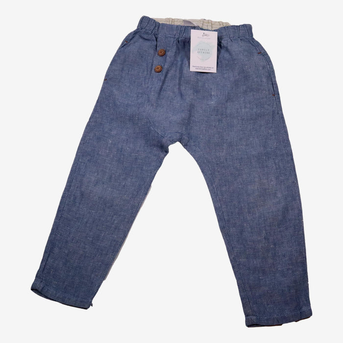 ZARA 2/3 ans pantalon léger bleu