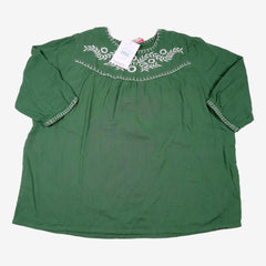 LITTLE KARL MARC JOHN 12 ans Blouse verte avec broderie