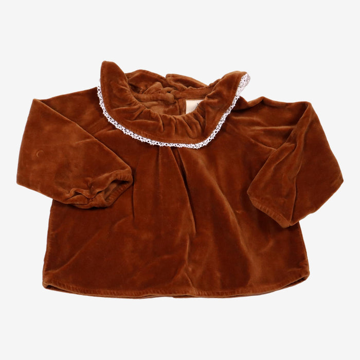 LILILOTTE outlet 9/12m blouse velours marron