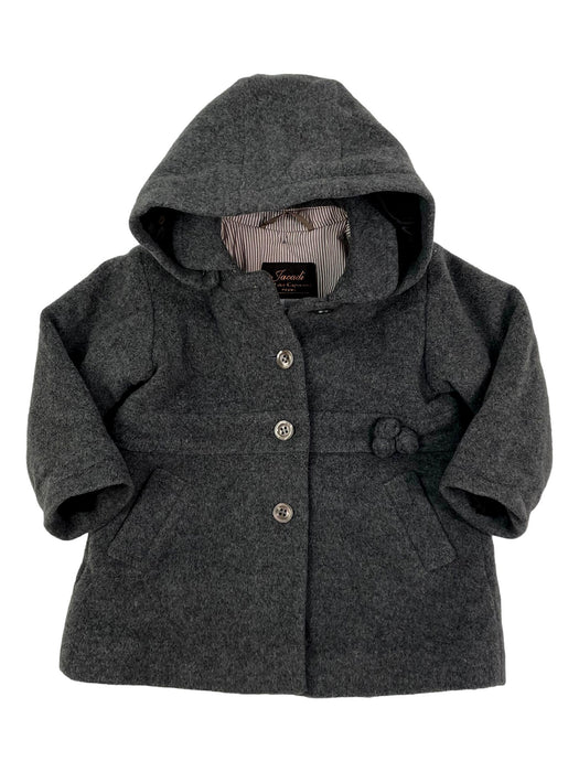 JACADI 18 mois manteau capuche laine gris