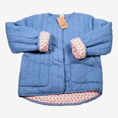 LILILOTTE outlet 12,14, veste matelassée bleu int tulipe