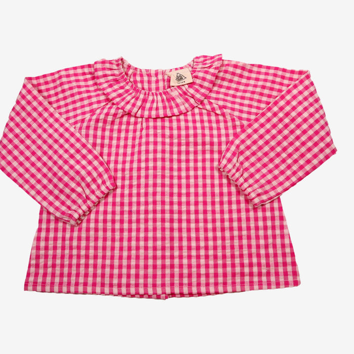 LILILOTTE outlet 12/18m blouse carreaux rose