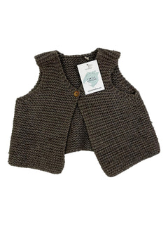 BONTON T2 (2/4 ans) gilet gris en maille