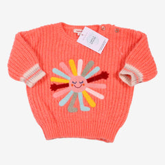 CATIMINI 6 mois Pull tricot soleil saumon