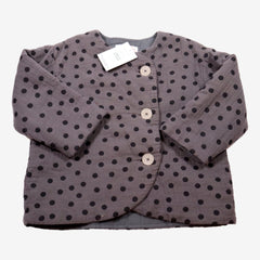 ZARA 4 ans veste grise a pois noir