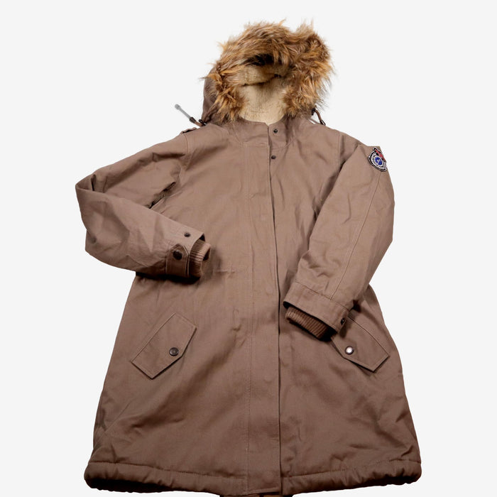 LITTLE KARL MARC JONES 12 ans Manteau vert beige int sherpa