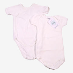 PETIT BATEAU 6 mois Lot de 2 Bodies blanc