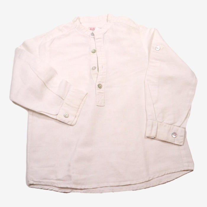 LA COQUETA 4 ans chemise blanche en lin