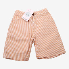 LA COQUETA 4 ans short a rayures beige marron