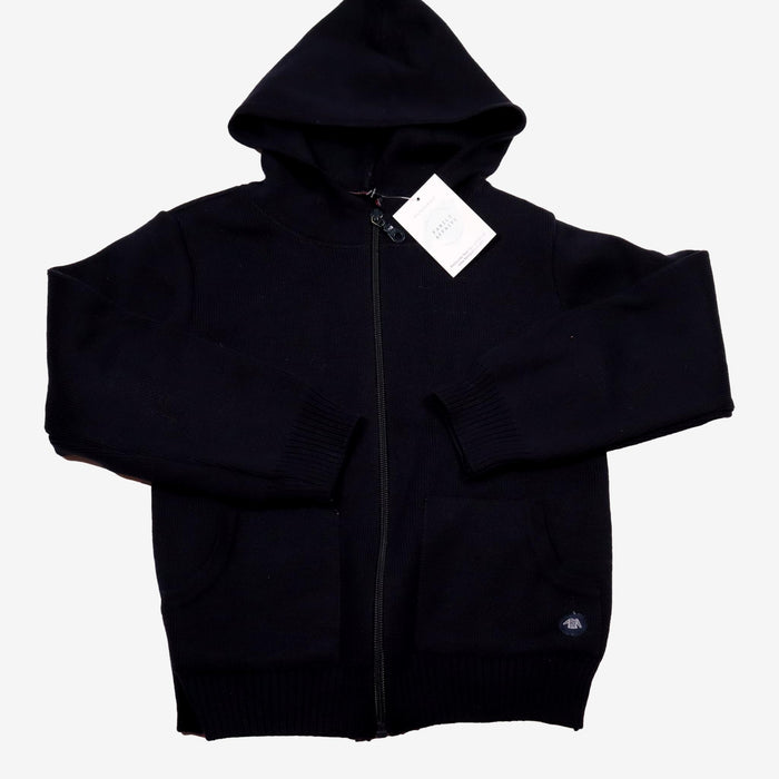 AMOR 8 ans gilet a capuche noir laine