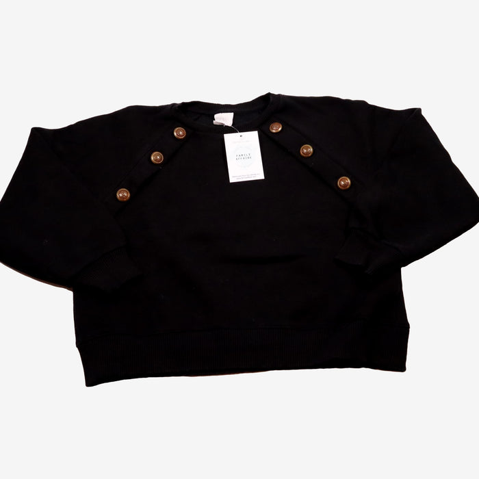 ZARA 9 ans pull sweat noir gros boutons