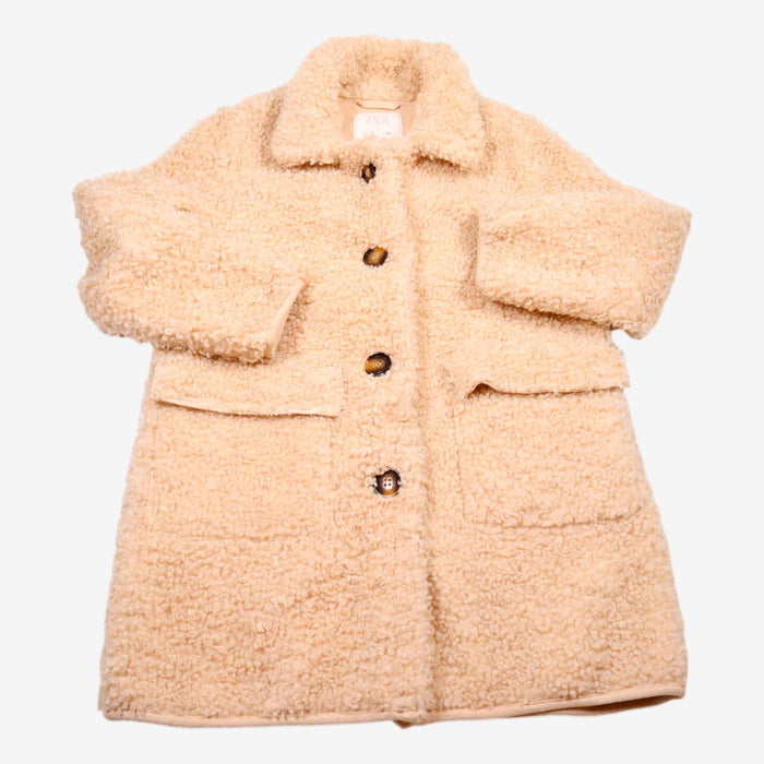 ZARA 8 ans Manteau moumoute écru