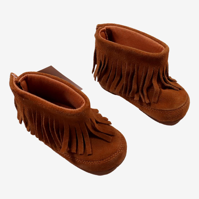 BOUTCHOU P21  bottines camel et franges