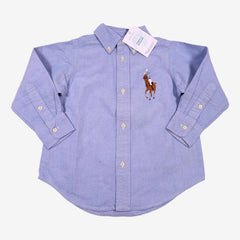 RALPH LAUREN 2 ans Chemise bleue coton